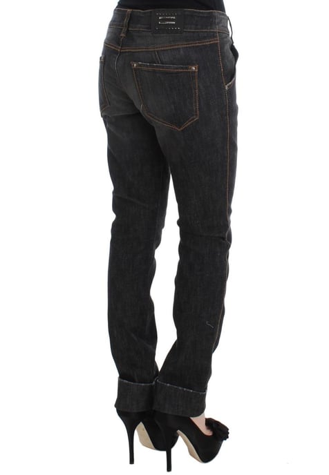 Ermanno Scervino Damen Graue Baumwoll Slim Fit Denim Jeans - Image 4