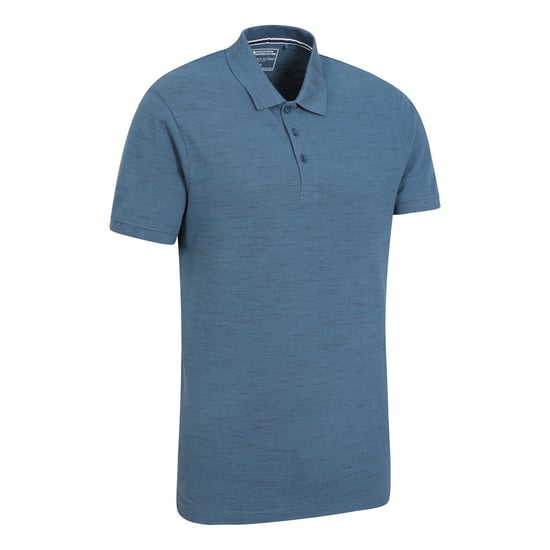 Mountain Warehouse Herren Dawnay Textured Pique Polo Shirt (Blau) - Image 2