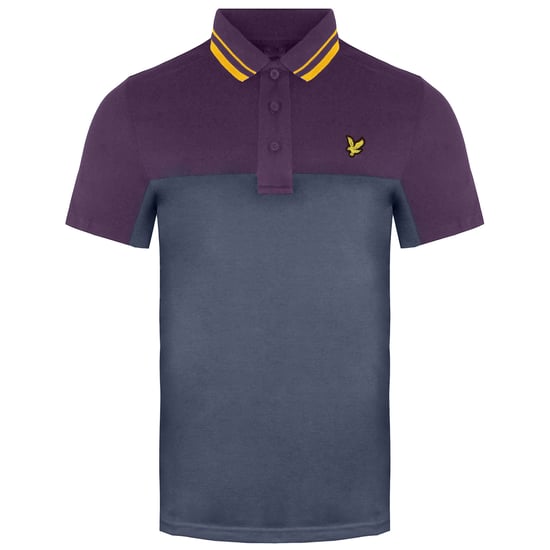 Lyle & Scott Kendall Mens Grey/Purple Polo -Hemd - Image 1