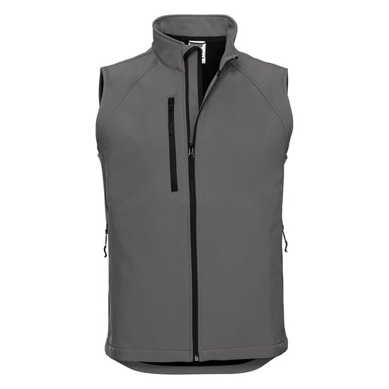 Russell Mens 3 Layer Soft Shell Gilet Jacket (Titanium)