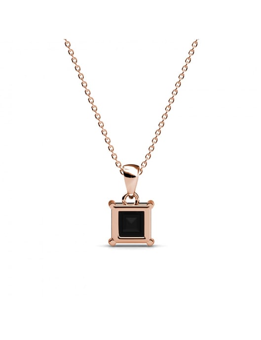 Einfacher quadratischer Anhänger - Rose Gold und Schwarz - Image 5