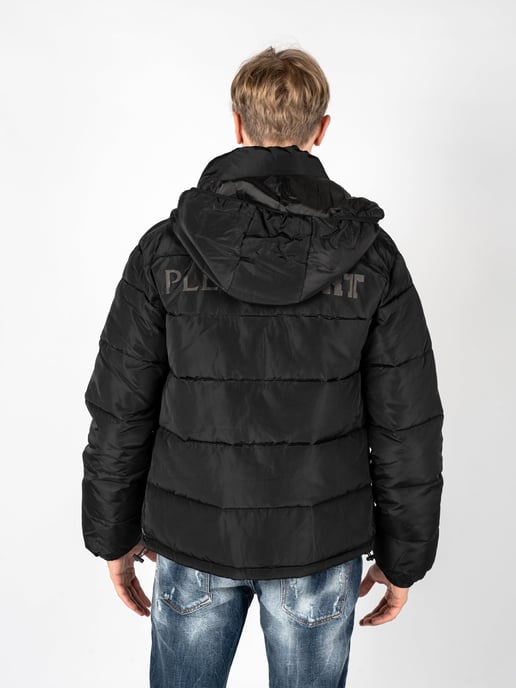 Plein Sport Fettes Rückenlogo Gepolsterte Schwarze Jacke - Image 4
