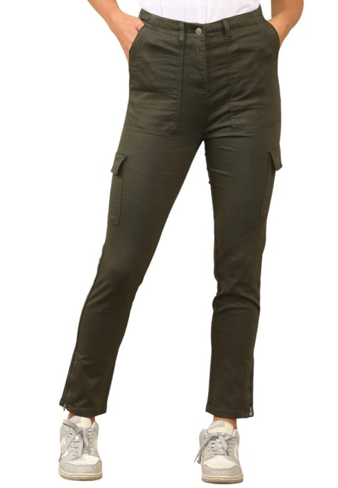 MYT Womens Cargo Chino Knöchel Grazer Hose in Khaki - Image 1