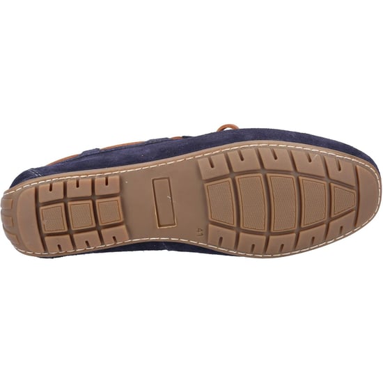 Hush Puppies Reuben Wildleder Herren Marine Bootsschuhe - Image 3