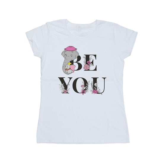 Disney Womens/Ladies Dumbo Be You Cotton T-Shirt (White)