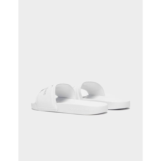 Women's Calvin Klein Monogram Sliders in White