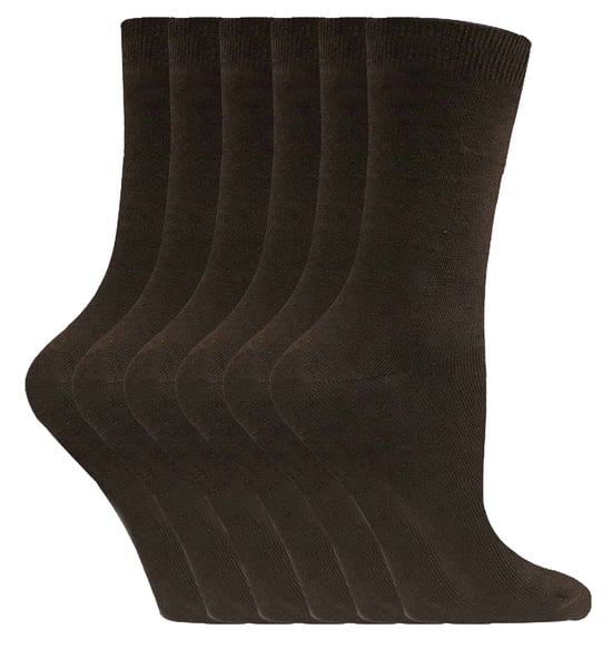 Sock Snob - 6 Paar Damen einfarbige Baumwollsocken - Image 1