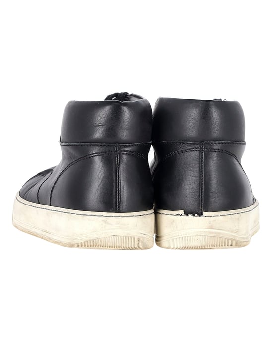 Lanvin Mid-Top Sneakers aus schwarzem Leder - Image 3