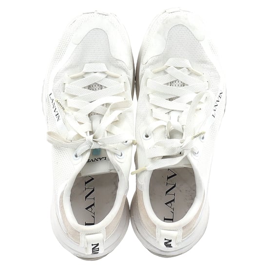 Lanvin L-I Schnürsneaker aus weißem Mesh - Image 3
