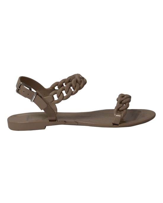 Givenchy Jelly Plate Ketten-Flache Sandalen aus beigem Kunststoff - Image 1