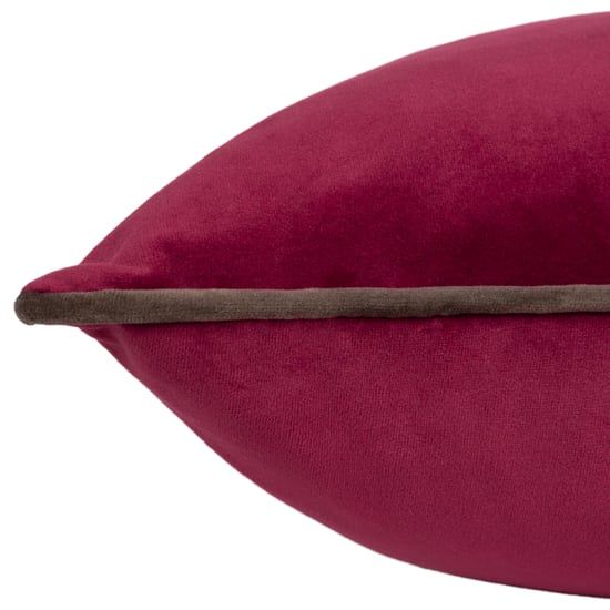 Paoletti Meridian Piped Velvet Cushion Cover