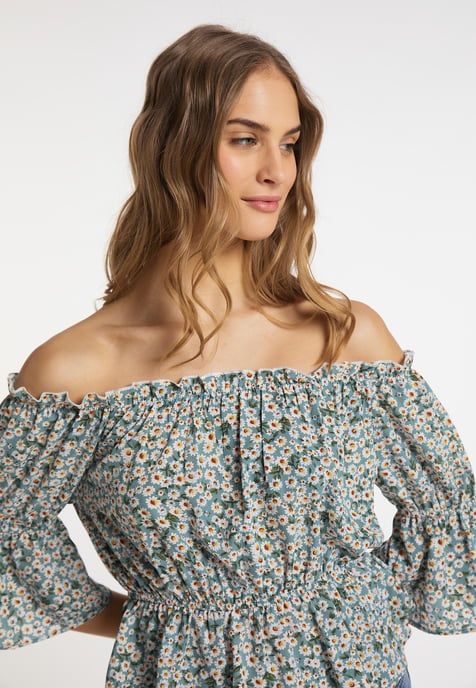 Mymo Bluse Damen Blau Mehrfarbig - Image 5