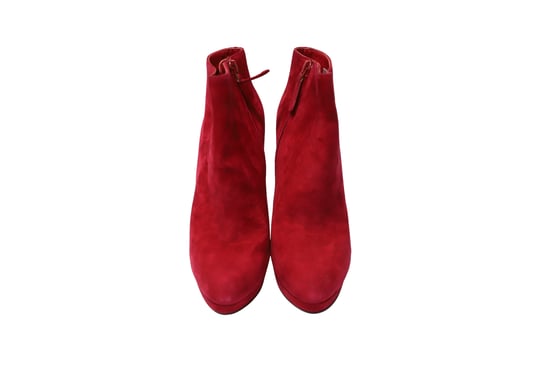 Alexander McQueen Stiefeletten aus rotem Wildleder - Image 2