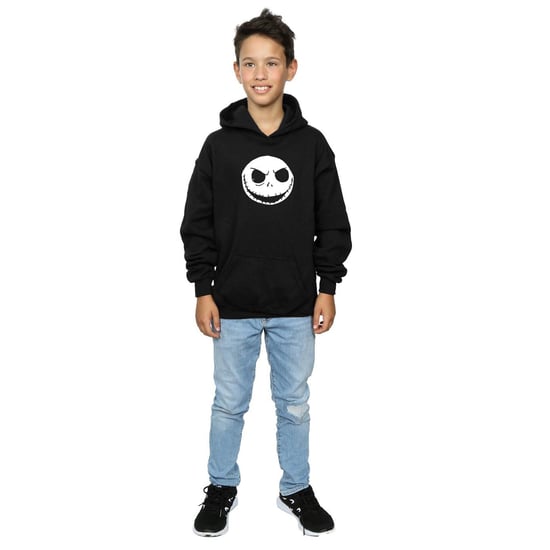 Disney Boys Nightmare Before Christmas Jack Skellington Face Hoodie (Black)