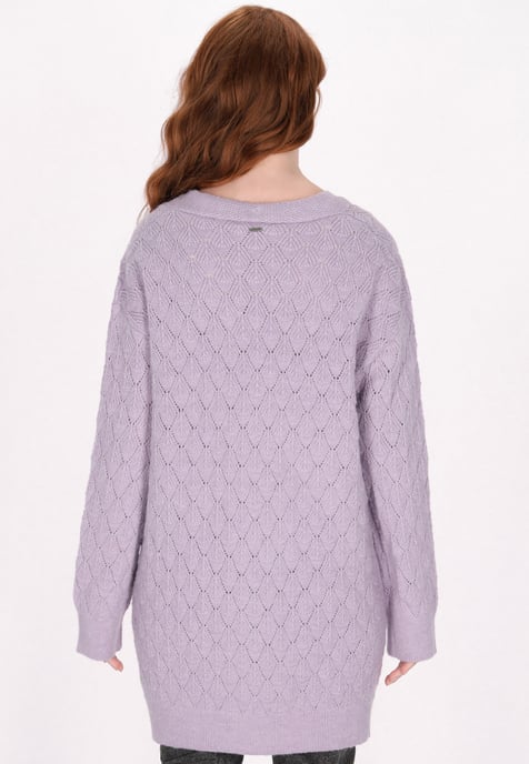 Dreimaster Cardigan Damen Lavendel melange - Image 4