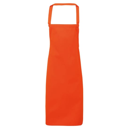 Premier Ladies/Womens Slim Apron (no Pocket) (Pack of 2) (Orange)