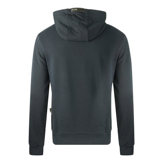 Philipp Plein Sport Silber Logo Marineblau Hoodie - Image 2