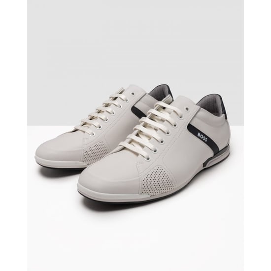 BOSS Green Saturn Leather Lux Low Profile Mens Trainers - Image 1