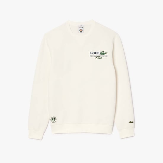 Men's Lacoste Sportsuit Roland-Garros Edition Sweatshirt in Cream