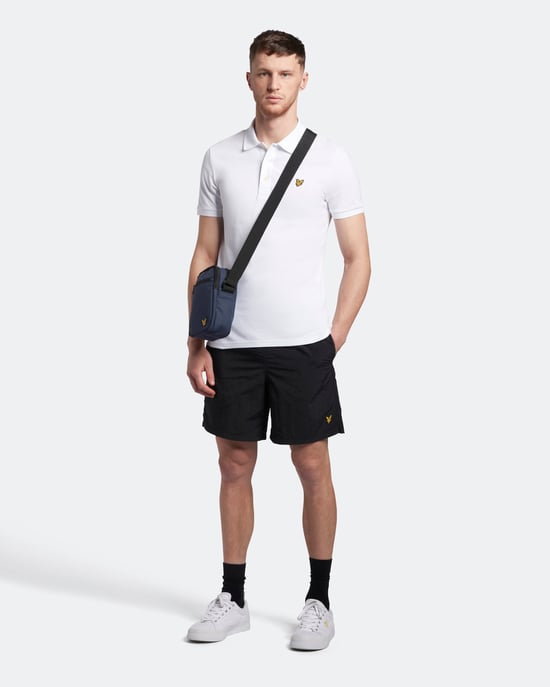 Lyle & Scott Einfarbiges Poloshirt in Weiß - Image 2
