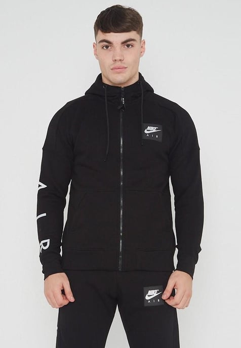 Nike Air Fleece Herren Zip durch Hoodie In schwarz - Image 1