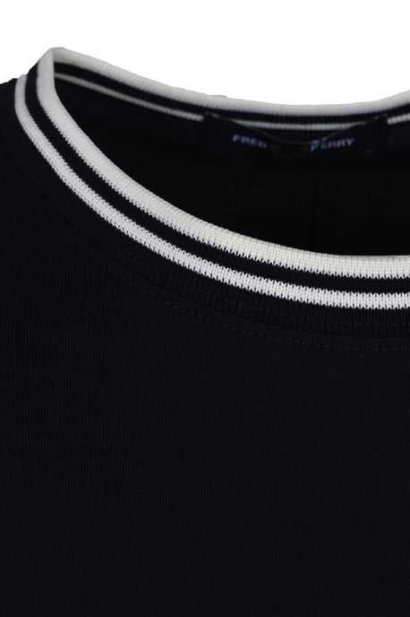 T-shirt double lisere Fred Perry Pour Homme en Bleu Marine - Image 2