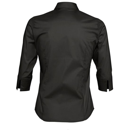 SOLS Damen Effect Bluse / Arbeitsbluse, 3/4-Ärmel (Schwarz) - Image 2