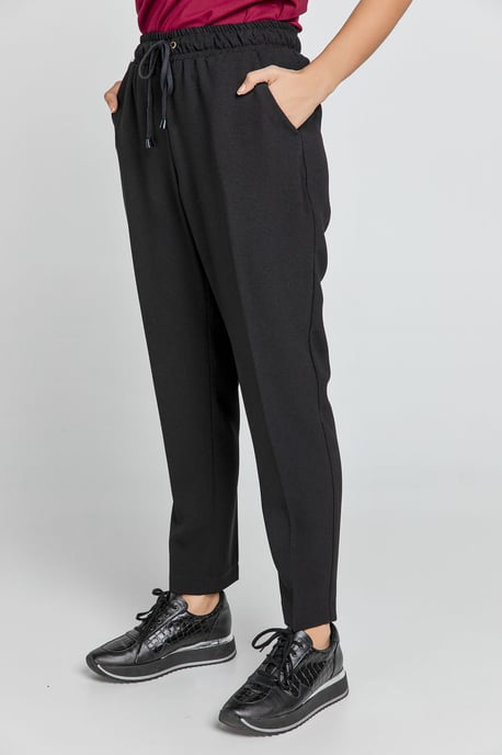 Schwarze Krepp-Hose von Conquista - Image 4