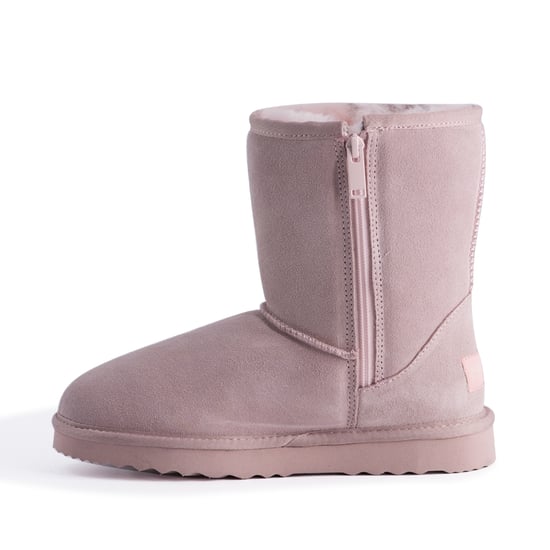 Aus Wooli "Bronte" Australia Mid Calf Zip, Pale Pink