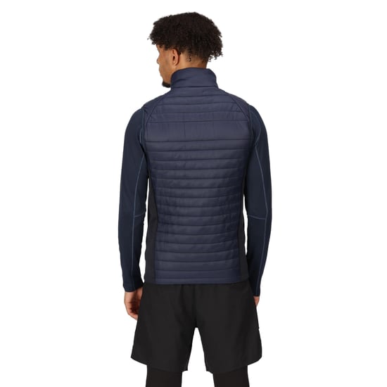 Regatta Mens Navigate Quilted Hybrid Gilet (Navy/Seal Grey)