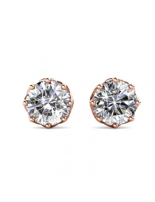 Lily Ohrringe - Rose Gold und Kristall - Image 3