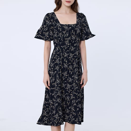 Kleid mit quadratischem Ausschnitt und Liberty-Print - Image 2