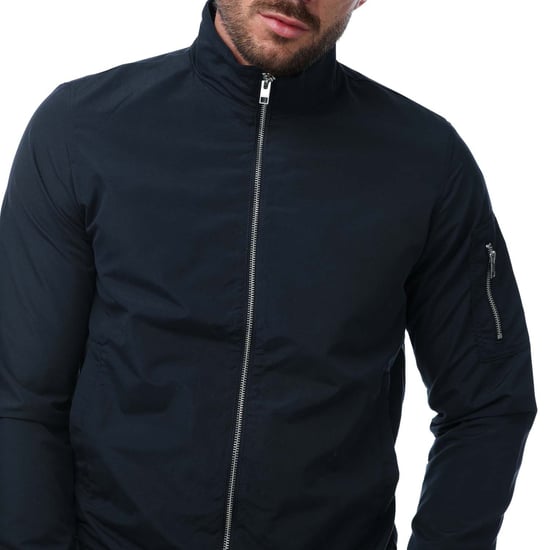 Jack and Jones Herren Mash Harrington Jacke in Marineblau - Image 3