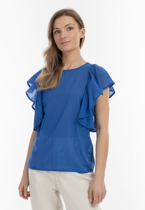 Dreimaster Blusenshirt Damen Blau - Image 3
