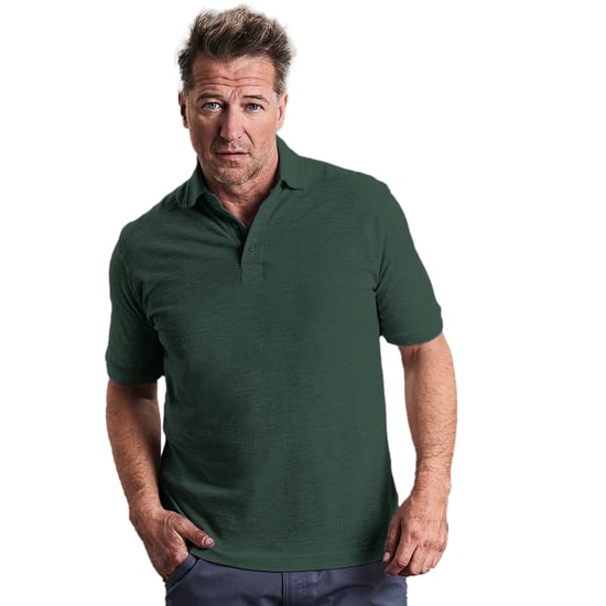 Russell Herren Kurzarm-Poloshirt aus 100% Baumwolle (flaschengrün) - Image 2