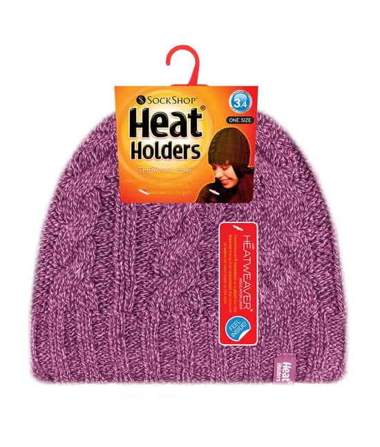 Thermische Fleece-gefütterte Damen-Wintermütze mit Zopfmuster - Image 2
