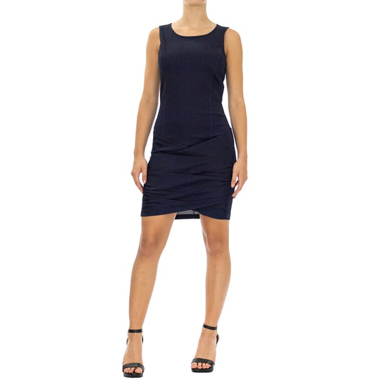Armani Exchange Femme Robe Slim Fit Longueur genou Sans manches Bleu - Image 2
