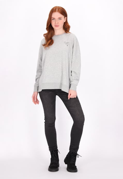 Dreimaster Sweatshirt Damen grau melange - Image 2