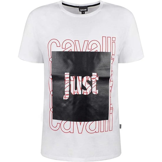 Just Cavalli Box Logo Weißes T-Shirt - Image 1
