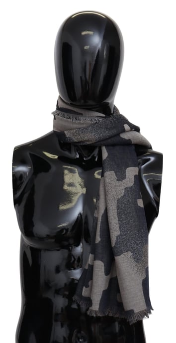 Châle unisexe en laine camouflée multicolore Missoni pour homme - Image 1
