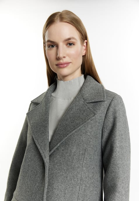 Dreimaster Übergangsjacke in Wolloptik Damen grau melange - Image 5
