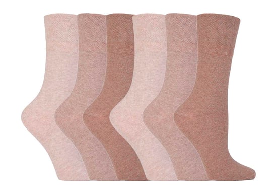 Damen 6er Pack nicht elastische Diabetikersocken mit handgekettelten Zehennähten - Image 1