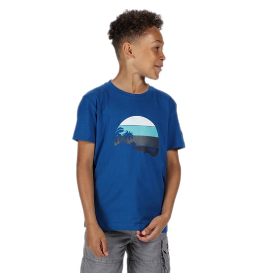 Regatta Kinder Bosley III Print T-Shirt (Marineblau) - Image 4