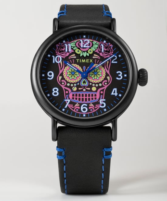 Timex Waterbury Standard Dia De Los Muertos Schwarz Herren Armbanduhr TW2V67600 - Image 5