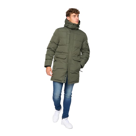 Crosshatch - "Milwaka" Steppjacke für Herren (Oliv) - Image 3