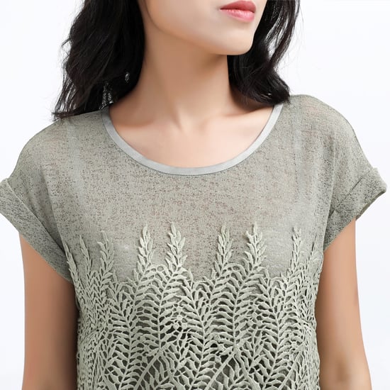 T-Shirt aus Spitze und Tüll - Image 3