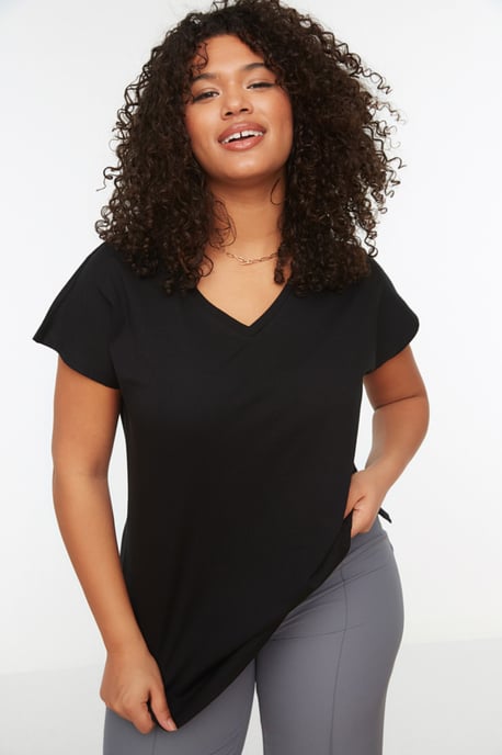 Cool Comfort Plus Size T-Shirt in Schwarz - Image 1