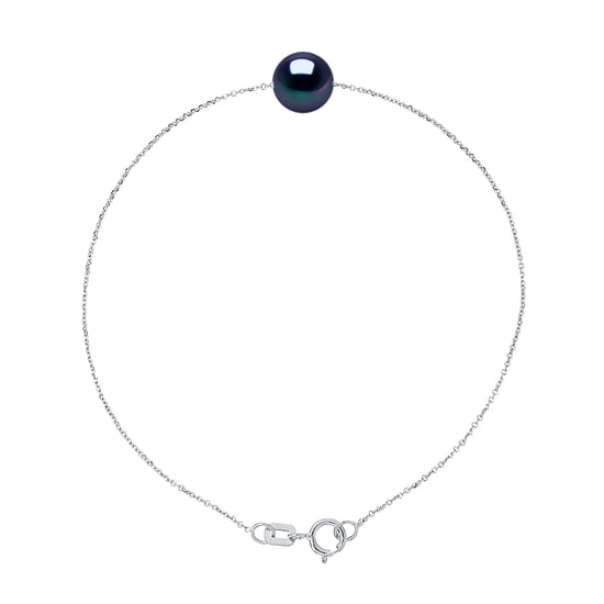 DIADEMA - Bracelet - Real Freshwater Pearls - Black Tahitian Style