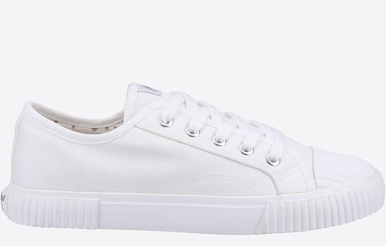 Hush Puppies Brooke Stoff Damen Weiße Turnschuhe - Image 1