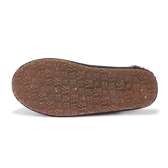 Mens Closed Mule Black Slippers
